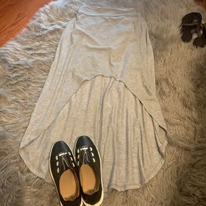 Grey hi low skirt